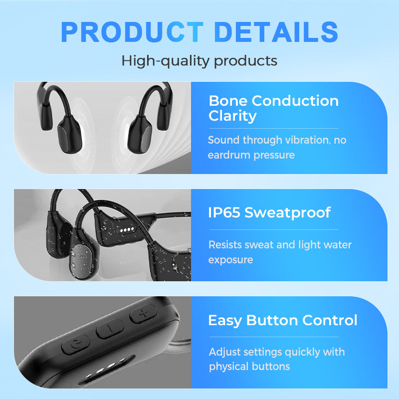 💥 LIMITED TIME OFFER!🔥Bone Conduction Smart Hearing Aid Bluetooth Earphones