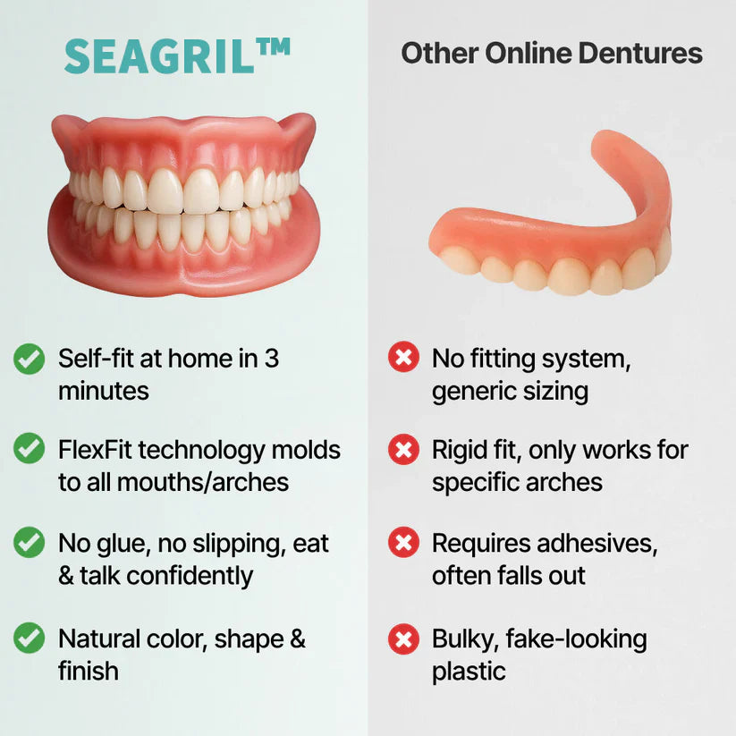 🌎Ends Today: 70% OFF! SEAGRIL™ Custom Custom-Fit Full Functional DenturesMake you more confident – Made in the USA & FDA-Certified