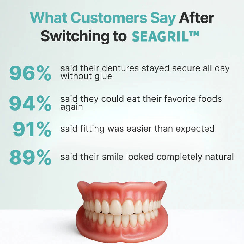 🌎Ends Today: 70% OFF! SEAGRIL™ Custom Custom-Fit Full Functional DenturesMake you more confident – Made in the USA & FDA-Certified